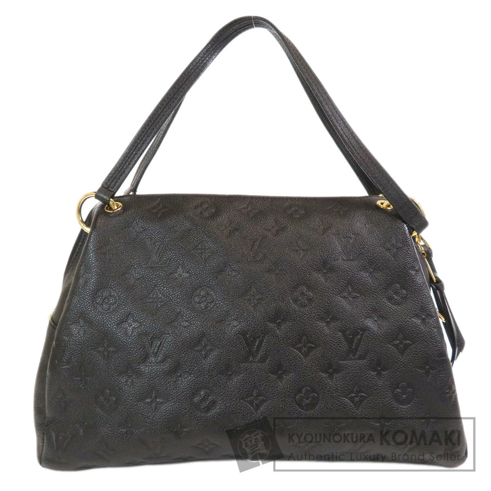Louis Vuitton Pontheau Empreinte Shoulder Bag Leather Black Gray